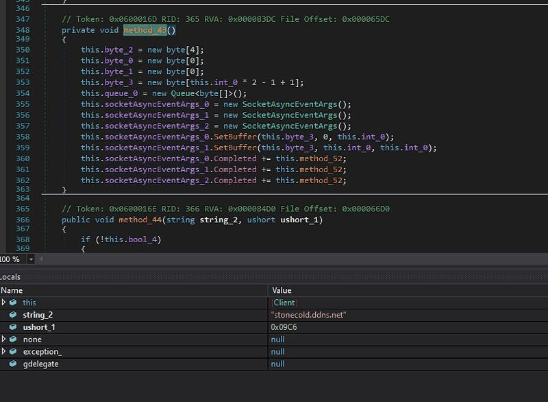 Asynchronous socket setup