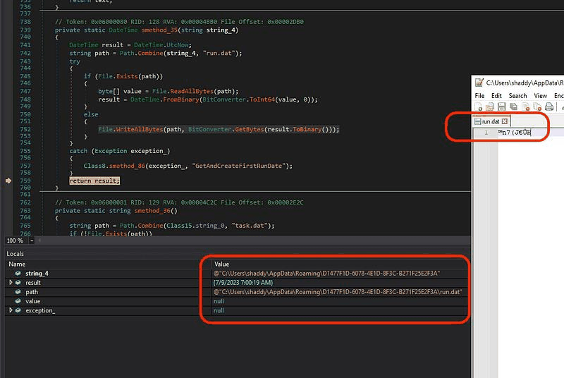 run.dat creation with DateTime bytes
