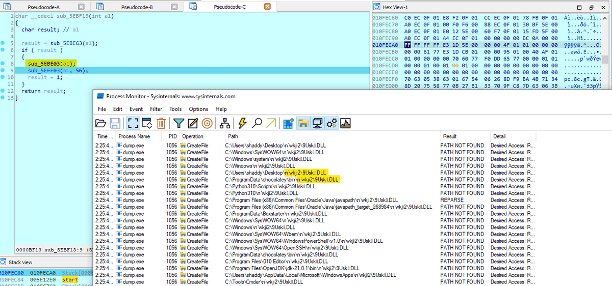 Library names decrypt incorrectly