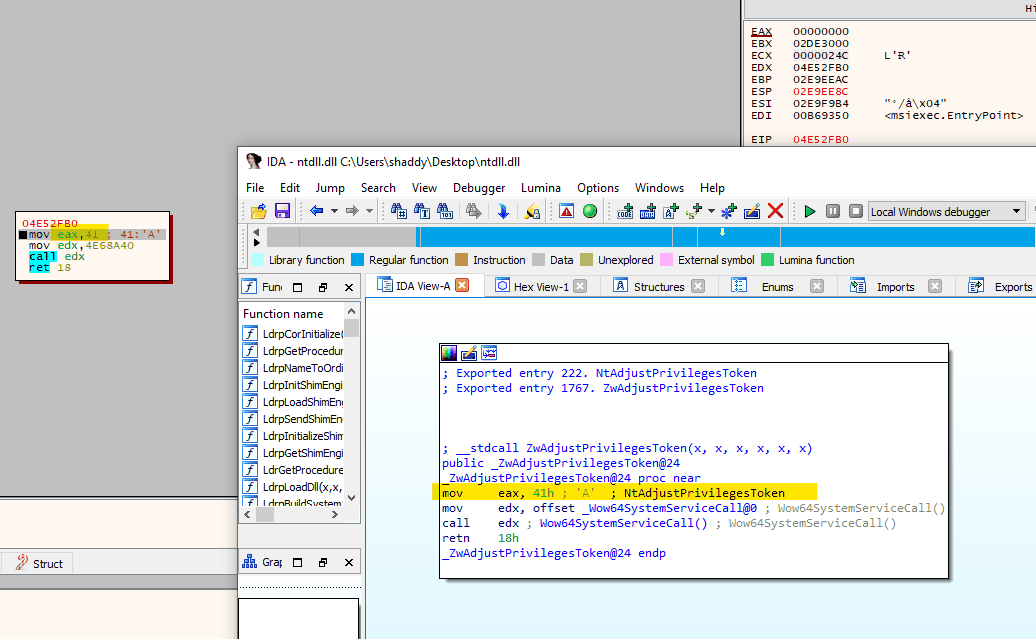 Indicator removal API sequence