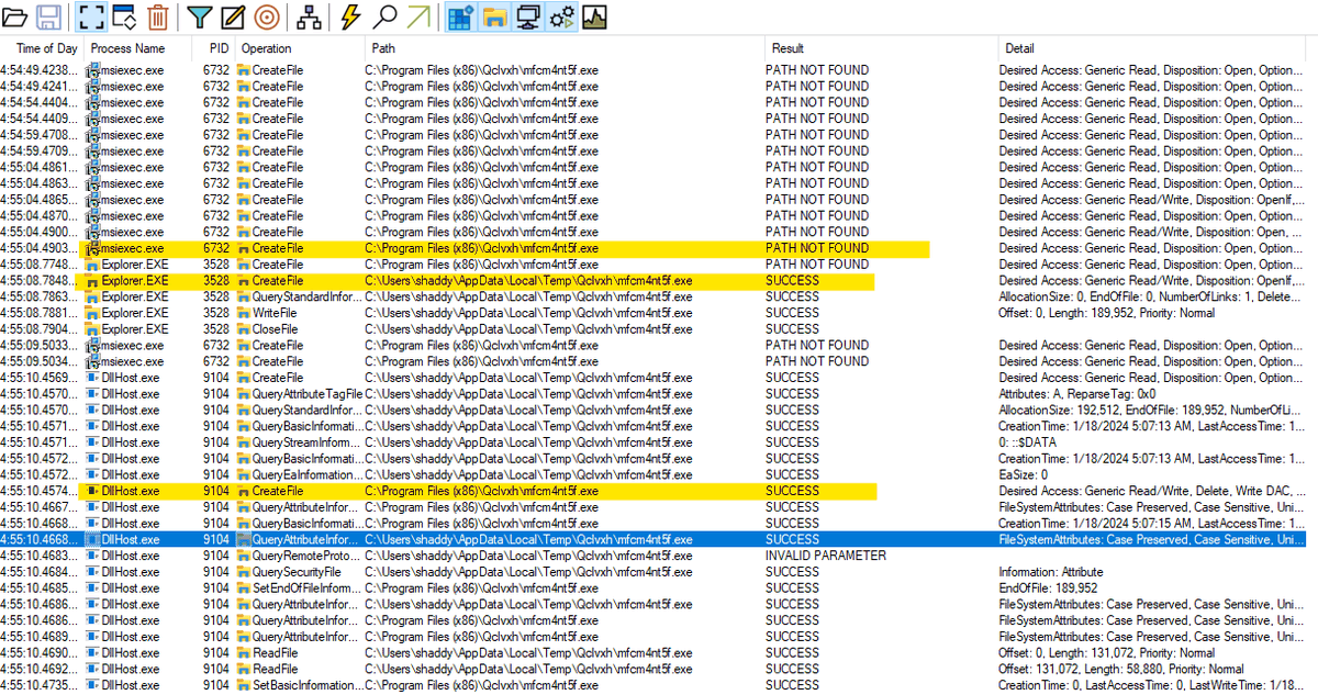 Run key persistence